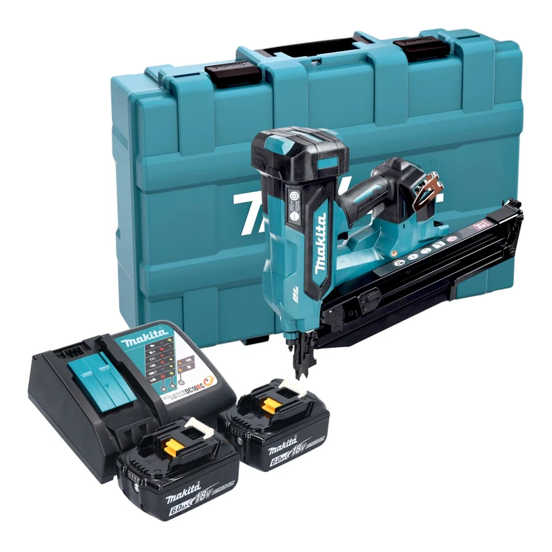 Makita DBN 901 RGK Akku Nagler 18 V 50 - 90 mm Brushless + 2x Akku 6,0 Ah + Ladegerät + Koffer