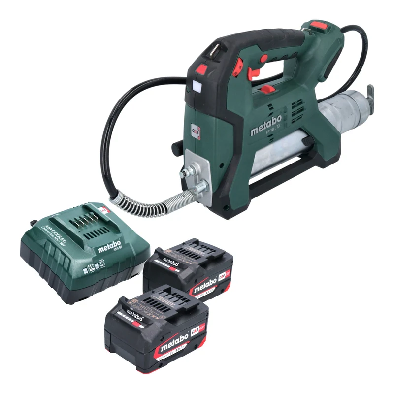 Metabo FP 18 LTX Akku Fettpresse 18 V 690 bar + 2x Akku 4,0 Ah + Ladegerät