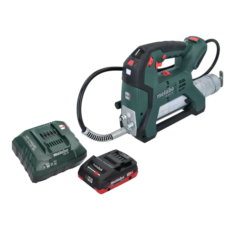 Metabo FP 18 LTX Akku Fettpresse 18 V 690 bar + 1x Akku 4,0 Ah + Ladegerät