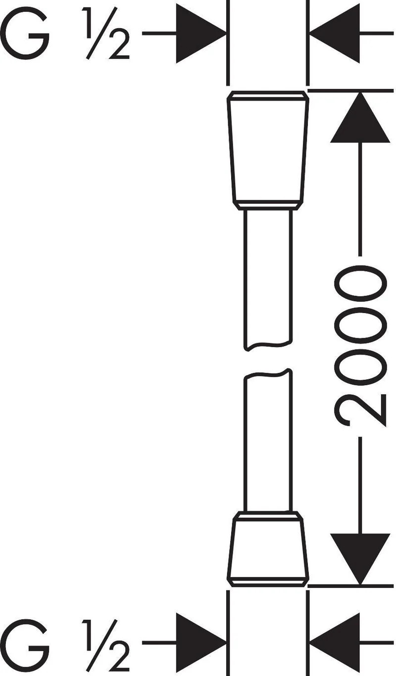 HANSGROHE ISIFLEX Brauseschlauch 2000 mm Chrom – Knick- und Verdrehschutz