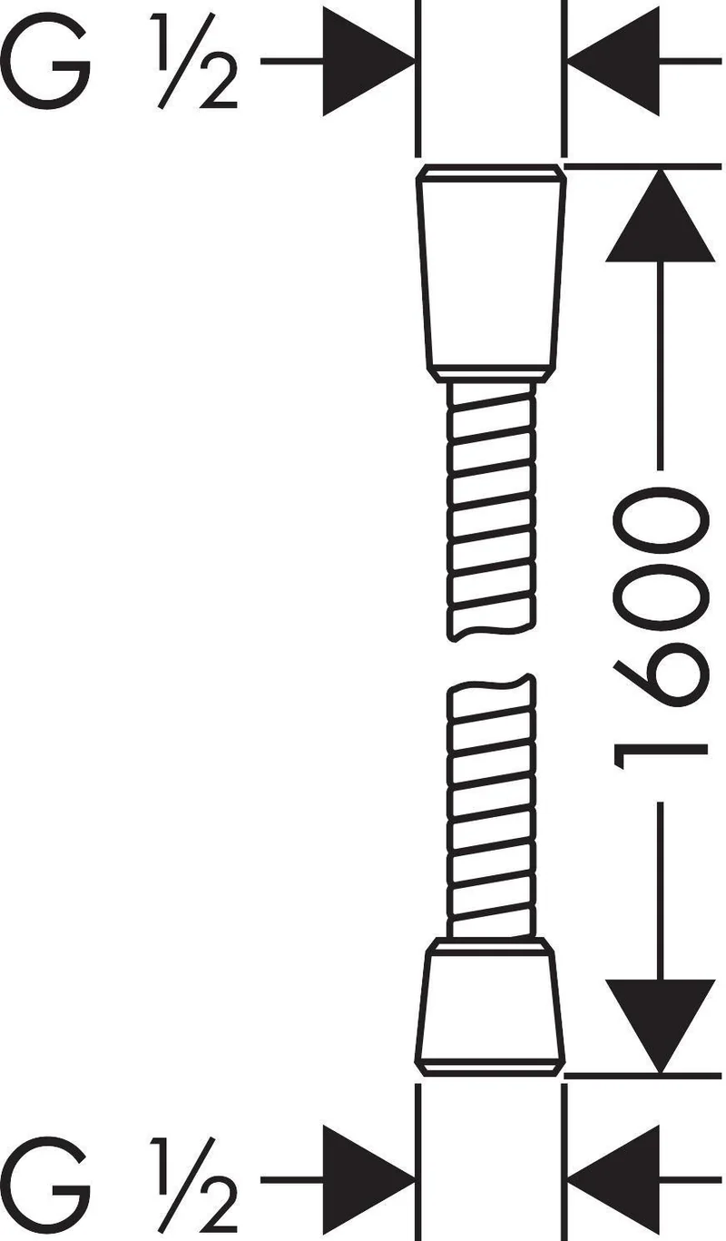 HANSGROHE Metallbrauseschlauch SENSOFLEX 1600 mm Chrom – Knick- und Verdrehschutz
