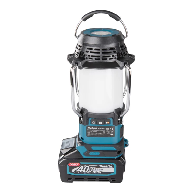 Makita MR 010 GZ Akku Radio mit Laterne 40 V max. FM / Bluetooth 1000 lm Solo - ohne Akku, ohne Ladegerät