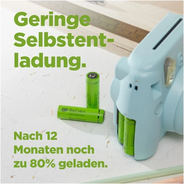 GP ReCyko Batteries AA Akku NiMH 1,2V 2600mAh (4 Stück)