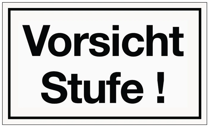 Hinweiszeichen ( 3000277166 ) Vorsicht Stufe Kunststoffschild Kunststoff 10 Stück