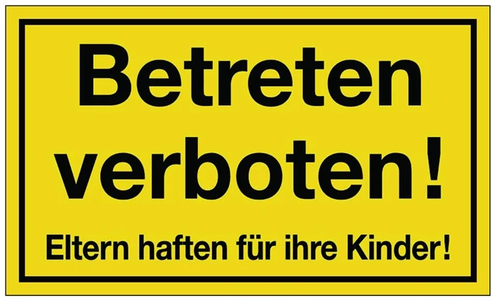 Hinweiszeichen ( 3000277215 ) Betreten verboten Kunststoff 10 Stück