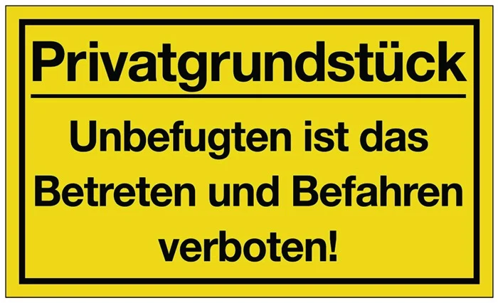 Hinweiszeichen ( 3000277325 ) Privatgrundstück Kunststoff 10 Stück