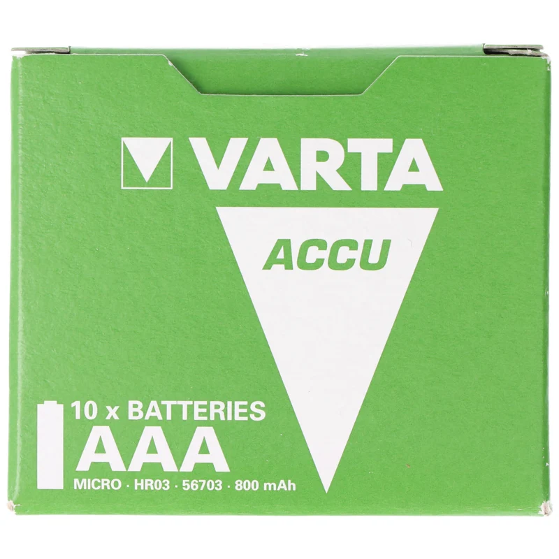 Varta Akku NiMH Micro AAA HR03 1,2V 800mAh (10er-Pack)