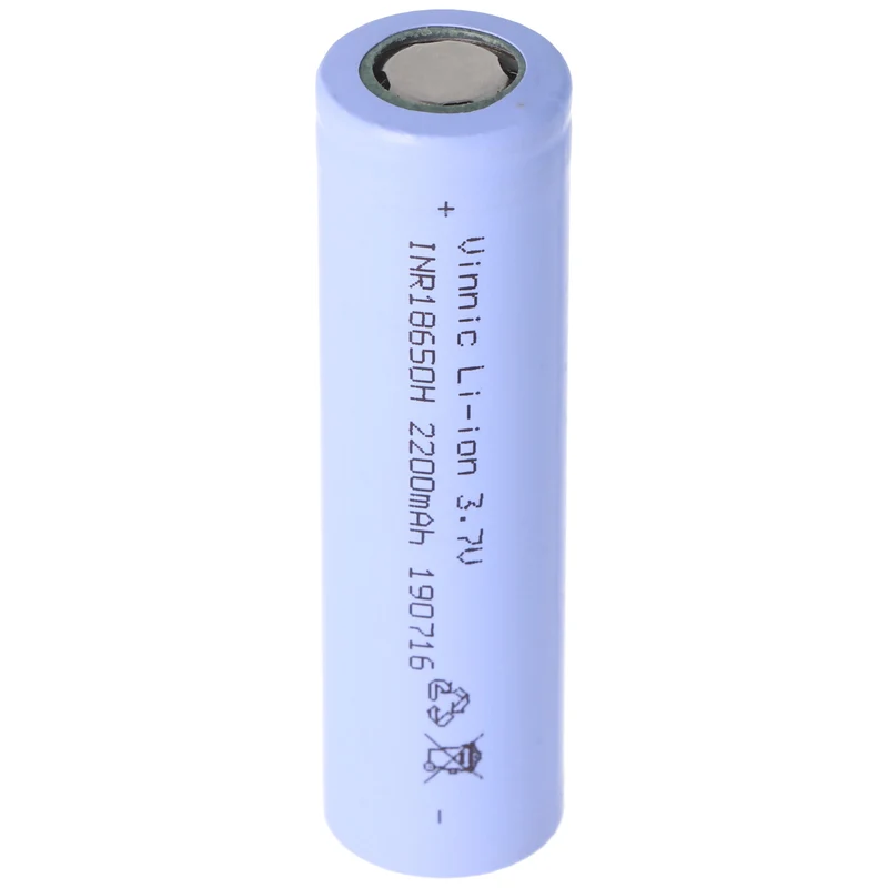 AccuCell INR18650H Vinnic 18650 Li-ion Akku 3,7 Volt 2200mAh ungeschützt, ohne Kopf 65,5x18,38mm