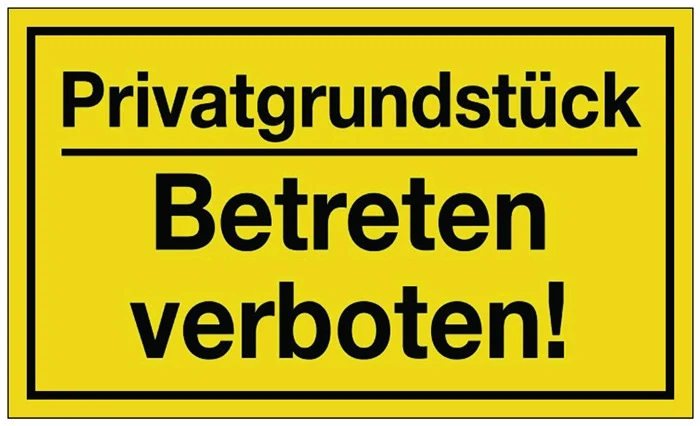 Hinweiszeichen ( 3000277175 ) Privatgrundstück/Betreten verboten! Kunststoff 10 Stück