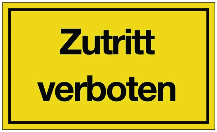 Hinweiszeichen ( 3000277117 ) Zutritt verboten Kunststoff 10 Stück