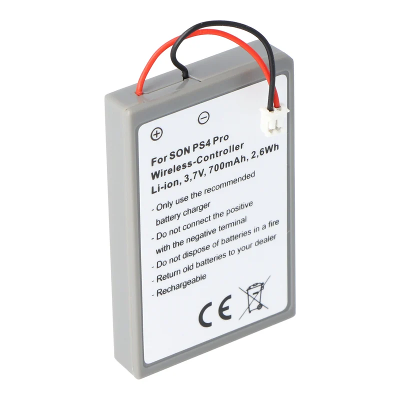 AccuCell Akku Sony PS4 Pro Wireless-Controller Li-Ion Akku neuem Stecker 3,7V 700mAh