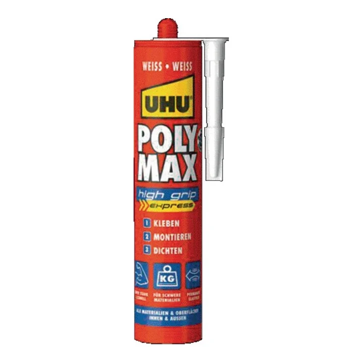 UHU Kleb- und Dichtstoff POLY MAX 10 SEK SOFORT POWER weiß 12 Stück ( 4000353409 )