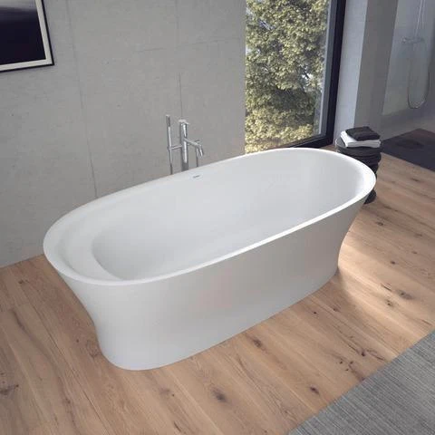 DURAVIT Cape Cod Freistehbadewanne 1855x885 mm Mineralguss Weiß Matt mit Fußgestell