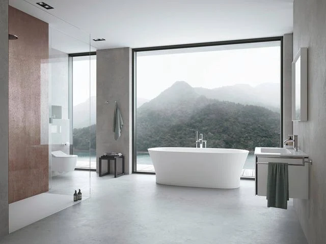 DURAVIT Cape Cod Freistehbadewanne 1855x885 mm Mineralguss Weiß Matt mit Fußgestell