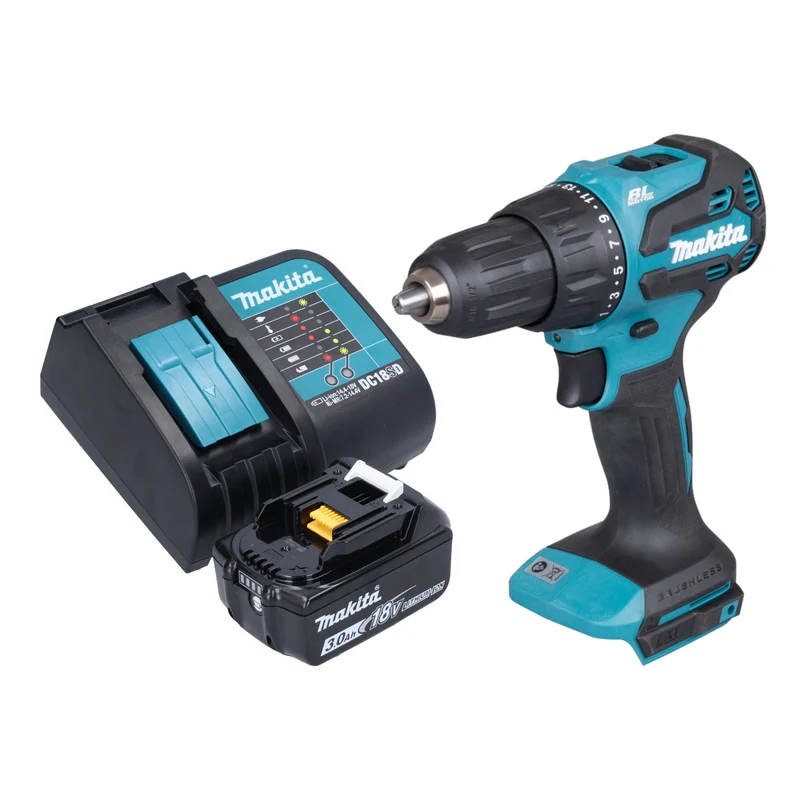 Makita DHP 490 SF1 Akku Schlagbohrschrauber 18 V 65 Nm Brushless + 1x Akku 3,0 Ah + Ladegerät