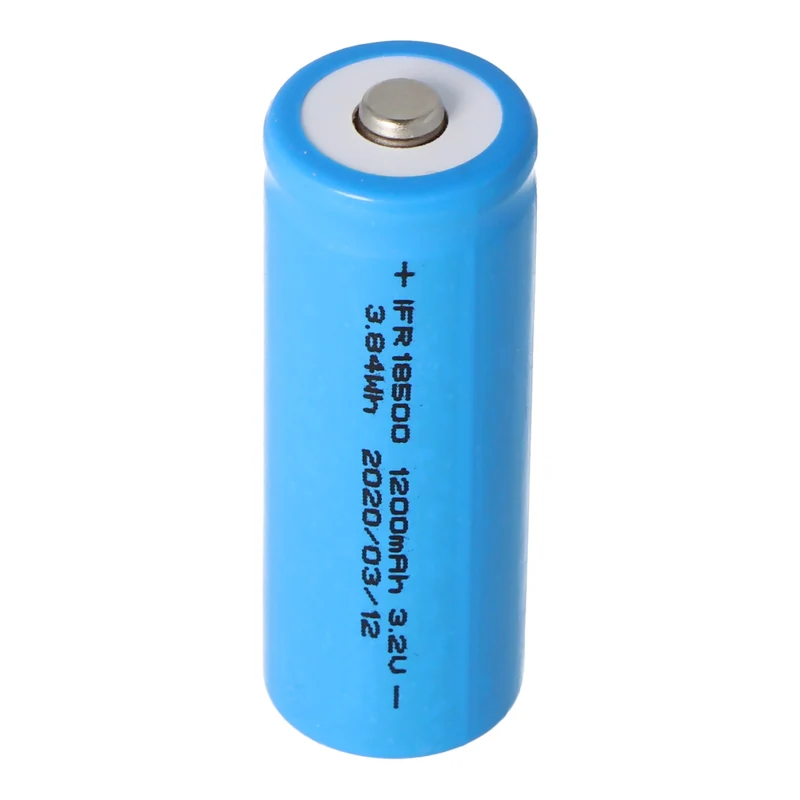 EIZfan IFR 18500 1200mAh 3,2V LiFePo4 Akku Button Top mit Kopf ungeschützt