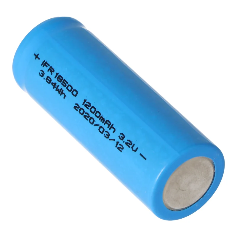 EIZfan IFR 18500 1200mAh 3,2V LiFePo4 Akku Button Top mit Kopf ungeschützt
