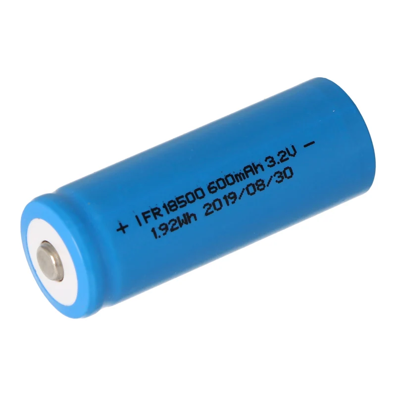 EIZfan IFR 18500 600mAh 3,2V LiFePo4 Akku Button Top ungeschützt