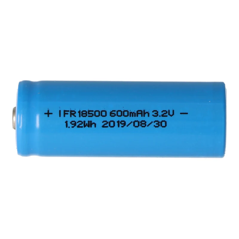 EIZfan IFR 18500 600mAh 3,2V LiFePo4 Akku Button Top ungeschützt