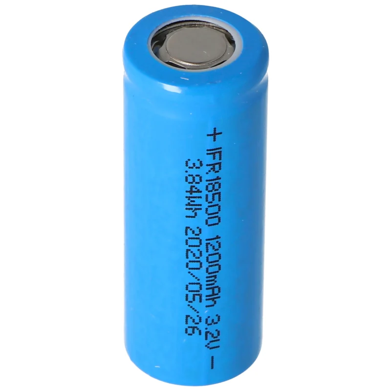 EIZfan IFR 18500 1200mAh 3,2V LiFePo4 Akku Flat Top ohne Kopf ungeschützt
