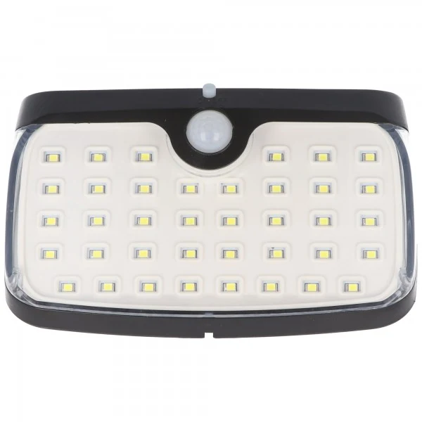AccuCell Wandlicht LED Solar Sicherheitslicht inkl. 18650 Li-ion Akku mit Solarpanel