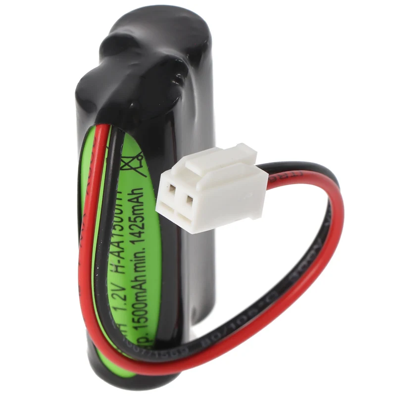 AccuCell Notleuchtenakku NiMH 2,4V 1500mAh F1x2 Mignon 100mm Kabel