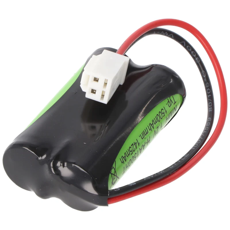 AccuCell Notleuchtenakku NiMH 2,4V 1500mAh F1x2 Mignon 100mm Kabel