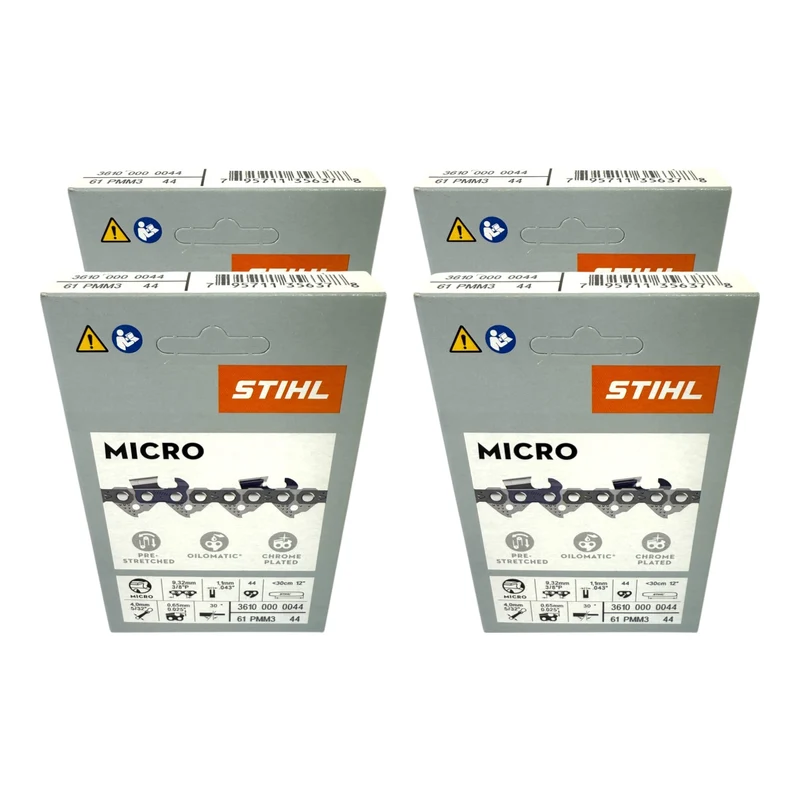 STIHL Picco Micro Mini 3 Sägekette 30 cm 3/8" P 1,1 mm 44 TG 4 Stk. ( 4x 36100000044 )