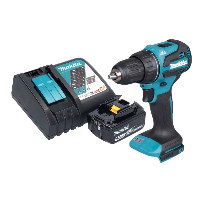 Makita DDF 490 RG1 Akku Bohrschrauber 18 V 65 Nm 1/2" Brushless + 1x Akku 6,0 Ah + Ladegerät