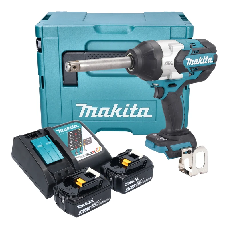 Makita DTW 1005 RMJ Akku Schlagschrauber 18 V 1360 Nm 3/4" Brushless + 2x Akku 4,0 Ah + Ladegerät + Makpac