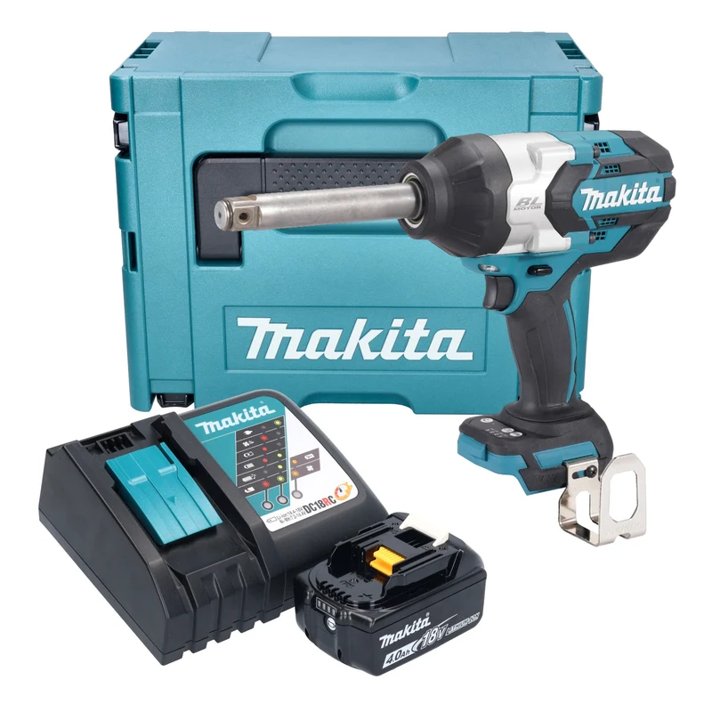 Makita DTW 1005 RM1J Akku Schlagschrauber 18 V 1360 Nm 3/4" Brushless + 1x Akku 4,0 Ah + Ladegerät + Makpac