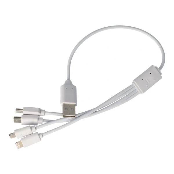 AccuCell USB-Ladekabel 4 in 1 USB-C, Mini-USB, Micro-USB und 8 Pin Stecker