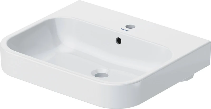 DURAVIT Möbelwaschtisch Happy D.2 600 mm mit Überlauf, 1 Hahnloch, geschliffen
