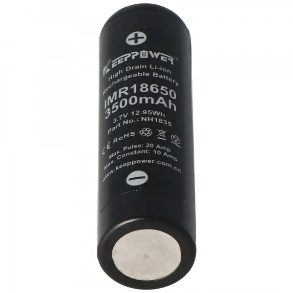 Keeppower IMR18650 3500mAh, 3,6V - 3,7V Li-Ion Akku Flat Top