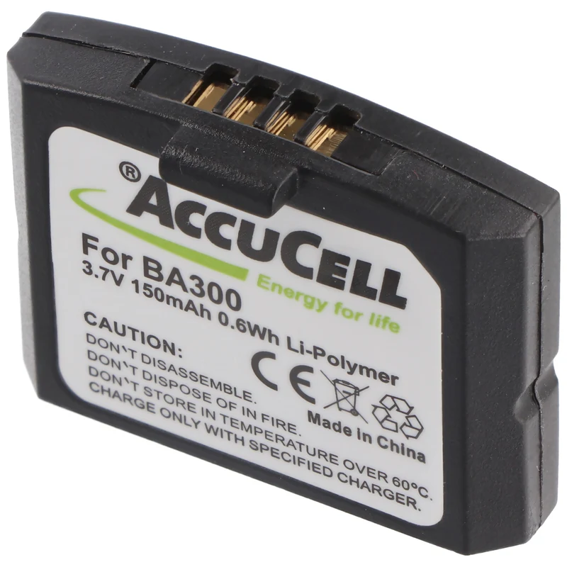 AccuCell Akku Sennheiser RS4200 Li-Polymer Akku 500898, BA 300, HC-BA300, NCI-PLS100H, 150mAh