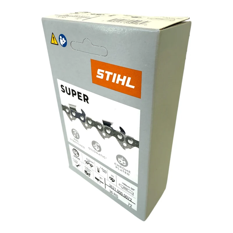 Stihl 2x 3/8" Rapid Super 3 (RS3) Sägekette 50 cm 3/8" 1,6 mm 72 TG 2 Stück ( 2x 36260000072 )