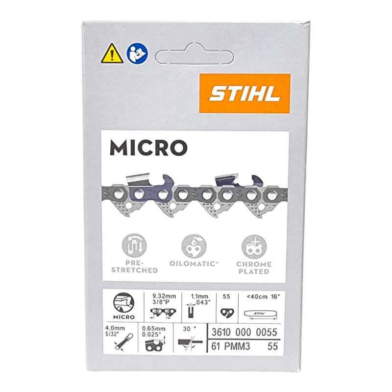 STIHL Picco Micro Mini 3 Sägekette 40 cm 3/8" P 1,1 mm 55 TG 5 Stk. ( 5x 36100000055 )