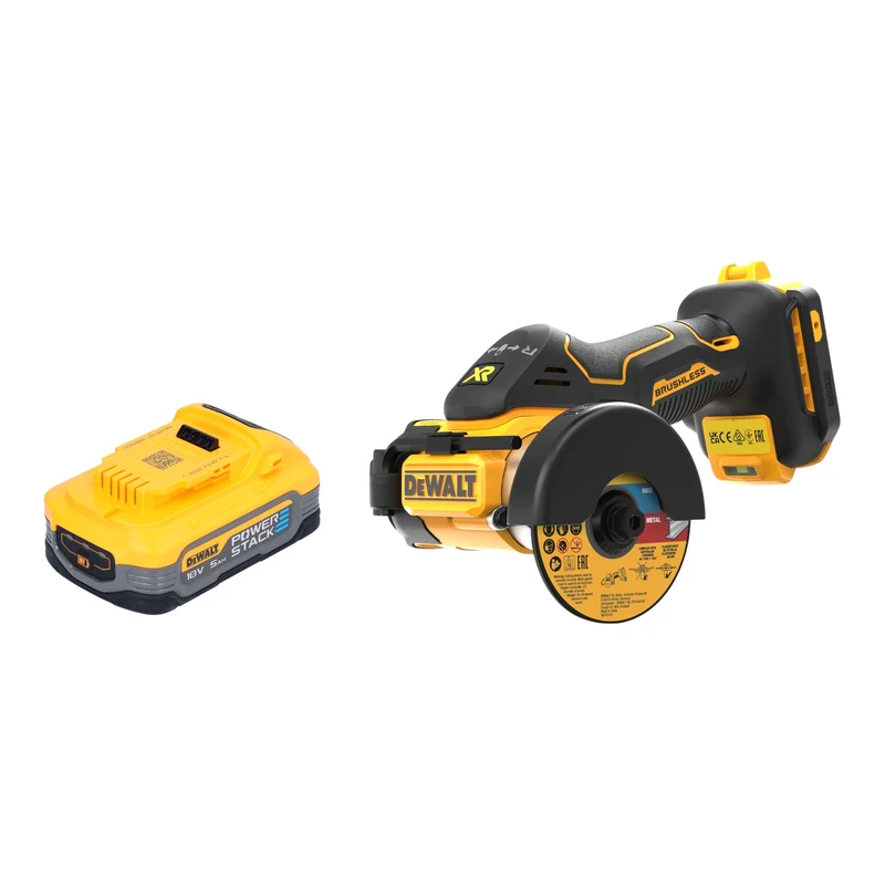 DeWalt DCS 438 N Akku Multimaterialschneider 18 V 76 mm Brushless + 1x Powerstack Akku 5,0 Ah - ohne Ladegerät