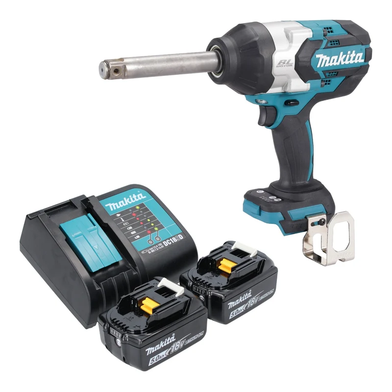 Makita DTW 1005 ST Akku Schlagschrauber 18 V 1360 Nm 3/4" Brushless + 2x Akku 5,0 Ah + Ladegerät