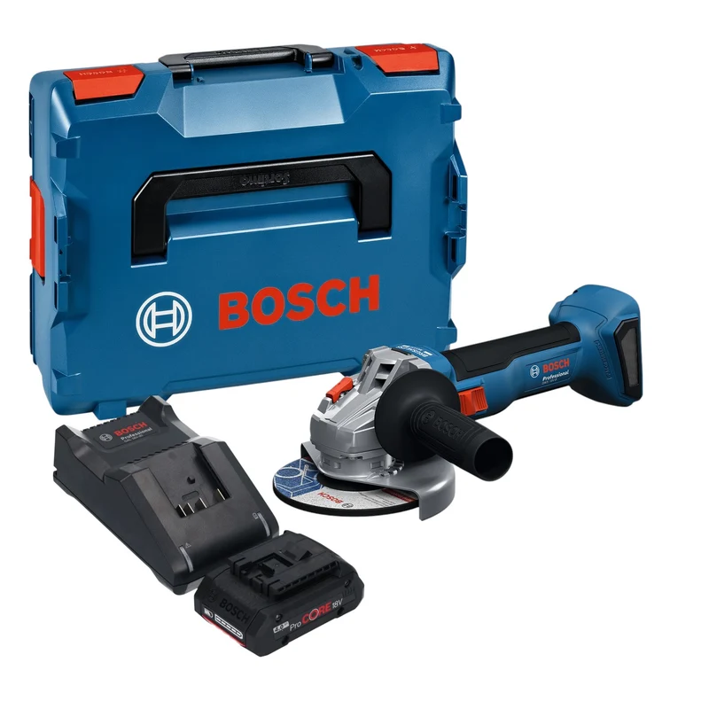 Bosch GWS 18V-8 Professional Akku Winkelschleifer 18 V 125 mm Brushless + 1x ProCORE Akku 4,0 Ah + Ladegerät + L Boxx