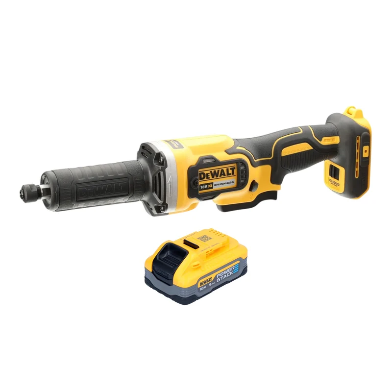 DeWalt DCG 426 N Akku Geradschleifer 18 V Brushless + 1x Powerstack Akku 5,0 Ah - ohne Ladegerät
