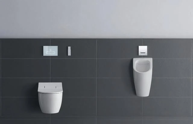 Duravit Absaugesiphon für Urinal ME by Starck, Abgang waagerecht, verdeckt, mit Rosette