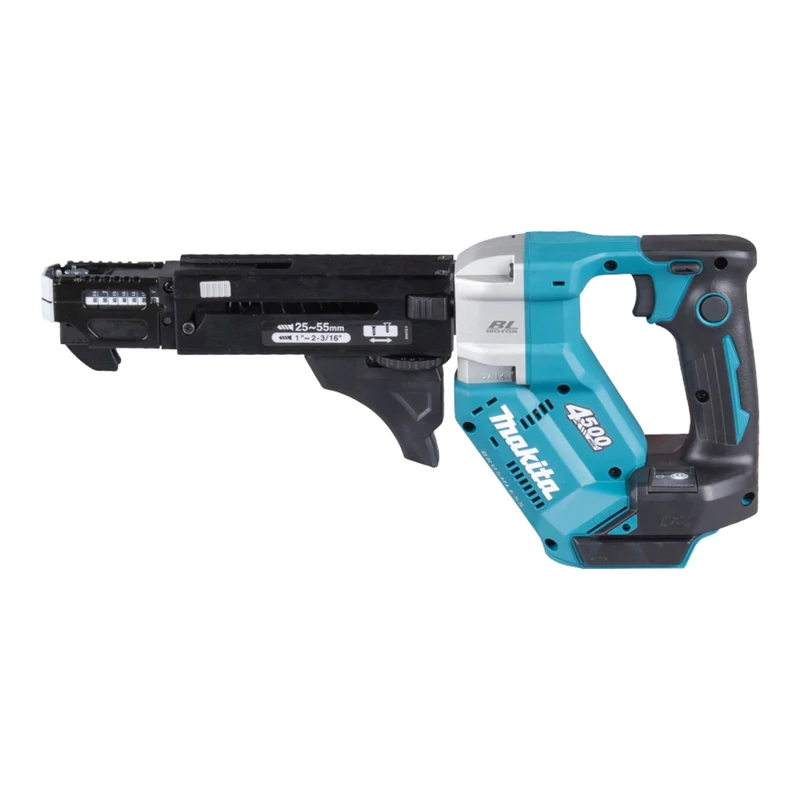 Makita DFR 552 STJ Akku Magazinschrauber 18 V 25 - 55 mm Brushless + 2x Akku 5,0 Ah + Ladegerät + Makpac