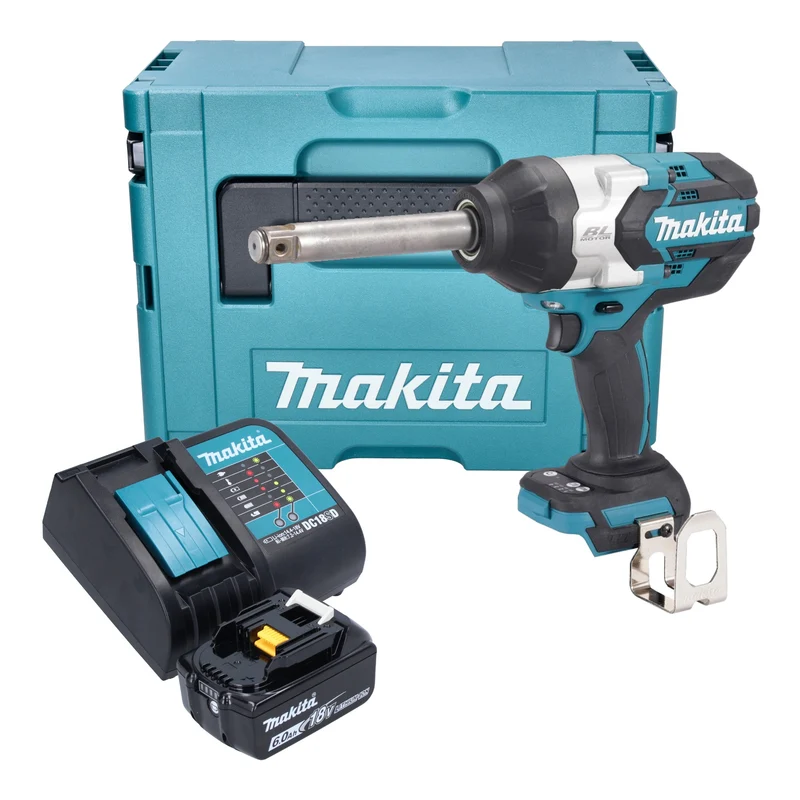 Makita DTW 1005 SG1J Akku Schlagschrauber 18 V 1360 Nm 3/4" Brushless + 1x Akku 6,0 Ah + Ladegerät + Makpac