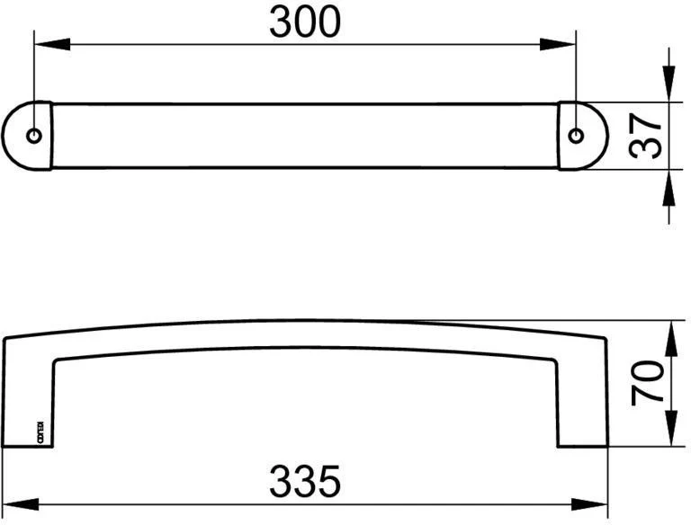 KEUCO Haltegriff Elegance 11607 verchromt 300 mm – Wandmontage, Metall, gerade