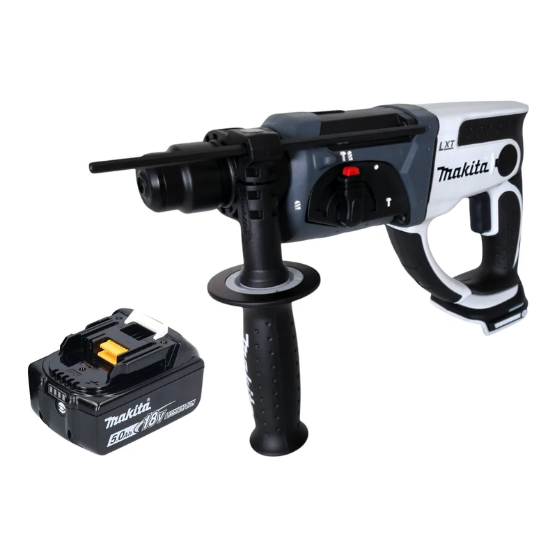 Makita DHR 202 T1W Akku Bohrhammer 18 V 20 mm 2,0 J weiß + 1x Akku 5,0 Ah - ohne Ladegerät