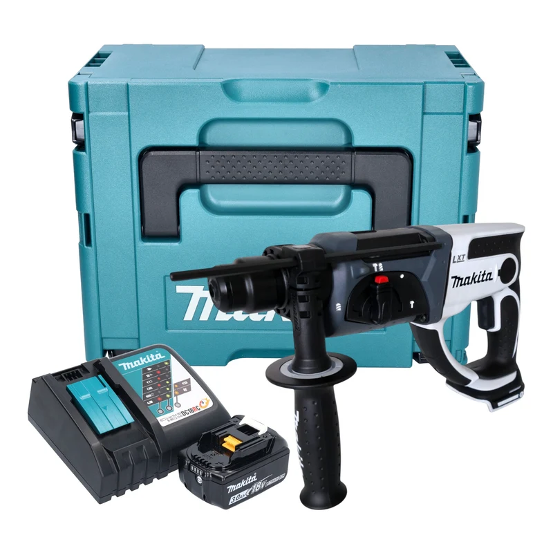 Makita DHR 202 RF1JW Akku Bohrhammer 18 V 20 mm 2,0 J weiß + 1x Akku 3,0 Ah + Ladegerät + Makpac