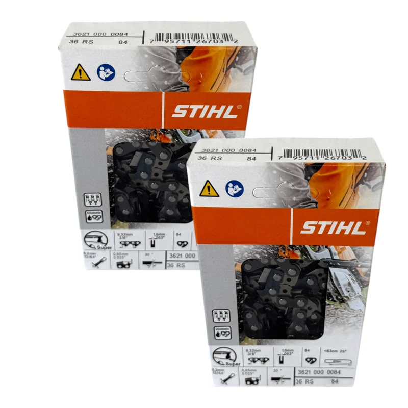 Stihl 2x 3/8" Rapid Super (RS) Sägekette 63 cm 3/8" 1,6 mm 2 Stück ( 2x 36210000084 )