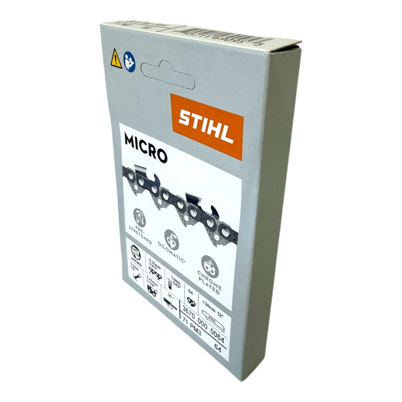 Stihl 2x 1/4" Picco Micro 3 (PM3) Sägekette 30 cm 1/4" P 1,1 mm 64 TG 2 Stück ( 2x 36700000064 )