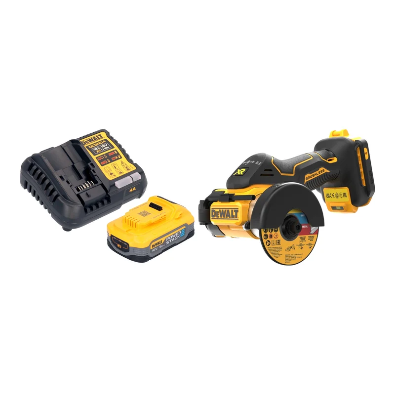DeWalt DCS 438 H1 Akku Multimaterialschneider 18 V 76 mm Brushless + 1x Powerstack Akku 5,0 Ah + Ladegerät